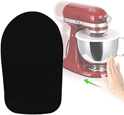 Mixer Slider Mat Easy to Move Flexible Exquisite Black Edges Kitchen Appliance Mats Mixer Accessories for Household Cafe Restaurant 1 x mixer sliding mat Black(6.5-8L)