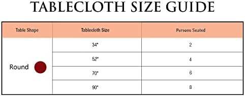 Simhomsen Large Embroidered Fall Autumn Harvest Pumpkins Tablecloth for Thanksgiving (Round 90 inches)