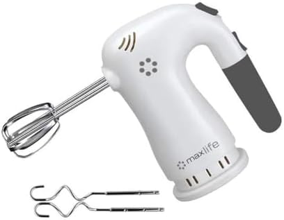 Max Life ML-6623 Electric Hand Mixer with Beater Stand, 5 Speeds, White