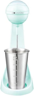 Collezioni Milk Shake Mixer 16 oz Capacity 2 Speeds Includes Mixing Cup & Rod Classic Design, Mint, Stainless Steel
