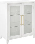 Crosley Furniture Roarke Stackable Glass Door Pantry Storage Cabinet