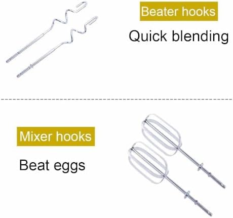 450W Electric Hand Mixer Kitchen Handheld Mixer 5 Speed Powerful with Turbo for Baking Cake Lightweight & Personal Electric Mixer with Egg Baking Beaters Dough Hooks
