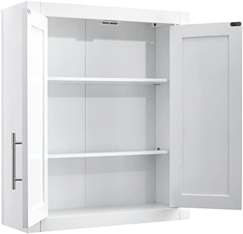 Crosley Furniture Savannah Tall Pantry and Bathroom Wall Cabinet Bundle, White