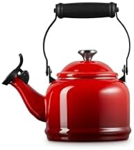 Le Creuset Enamel On Steel Demi Tea Kettle, 1.25 qt., Cerise - Image 4