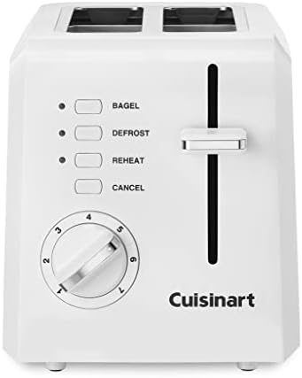Cuisinart HM-90S Power Advantage Plus 9-Speed Handheld Mixer with Storage Case, White & 2-Slice Toaster Oven, Compact, White, CPT-122