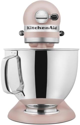 KitchenAid Artisan 5-Quart Tilt-Head Stand Mixer in Feather Pink Bundle