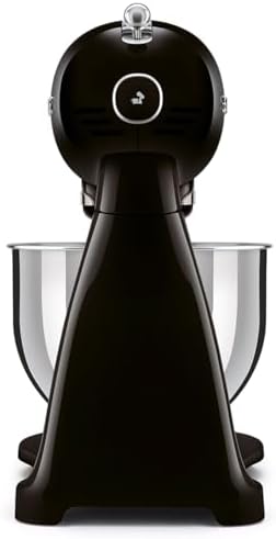 SMEG SMF03 Stand Mixer – 5 Qt Tilt-Head Mixer with Stainless Steel Bowl, 10 Speeds, Retro 50s Vintage Style – Black