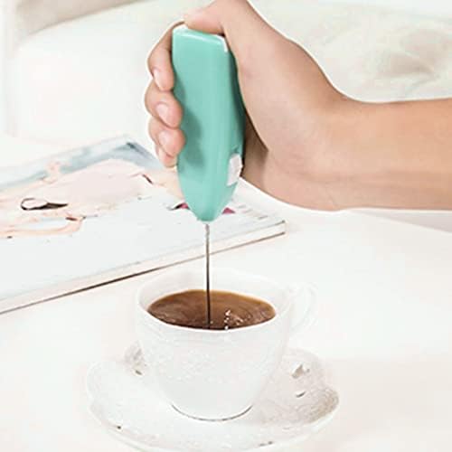 Cordless Electric Hand Mixer, Lightweight Battery Powered Fast Mixing Tool for Home Cafe Plastic Metal Blue 20.3cm 1 Pack
