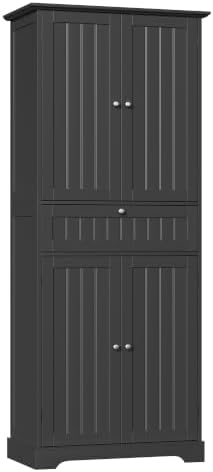 ChooChoo 72" H Bathroom Floor Cabinet with Drawer and Adjustable Shelves