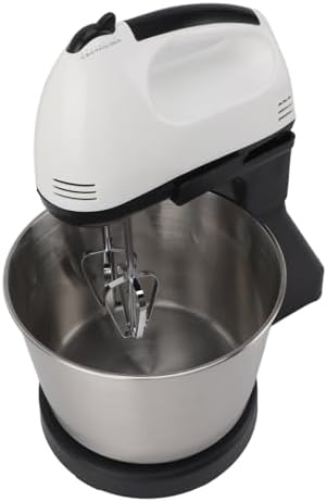 Electric Stand Mixer, 7 Speed Adjustment, 1.7L Stainless Steel Bowl, Multifunctional Handheld Blender with Dough Hook for Kitchen Use