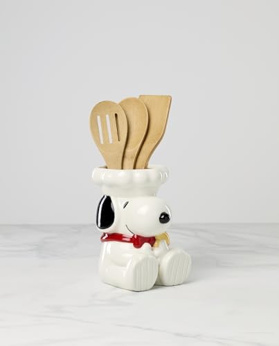 Lenox Chef Snoopy Porcelain Utensil Crock, 4-Piece - Image 2