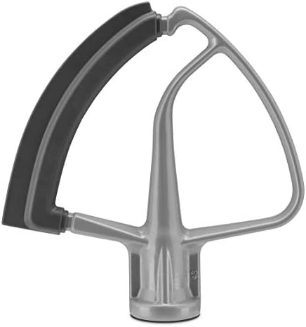 KitchenAid Classic Series 4.5 Quart Tilt-Head Stand Mixer K45SS, White & KFE5TS Flex Edge Beater, 4.5-5 Qt, Subtle Silver