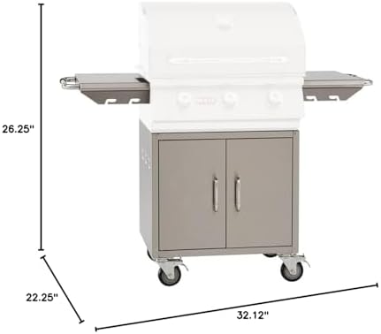 Bull Outdoor Products 69500 24" Steer Pedestal Cart Bottom for Outdoor Grilling, Cooking and BBQing