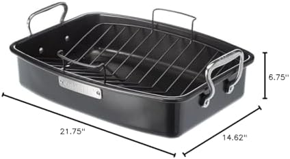 Cuisinart ASR-1713V Ovenware Classic Collection 17-by-13-Inch Roaster with Removable Rack, Silver