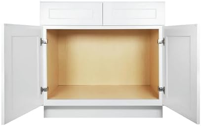 Furinno Shaker Sink Bases Kitchen Cabinet, 2-Doors, White