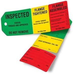INCOM Manufacturing 3-Stage Flange Tags, Heavy Duty All-Weather DuraPly™, Waterproof and Tear-Resistant, 2.75 inch x 7.9 inch, 100 Pack, TG8033PT100