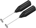 MECCANIXITY Electric Tumbler Stirrer, Handheld Mini Mixer Battery Operated Stirring Mixing Black for DIY Glitter Tumbler Cup, Pack of 2