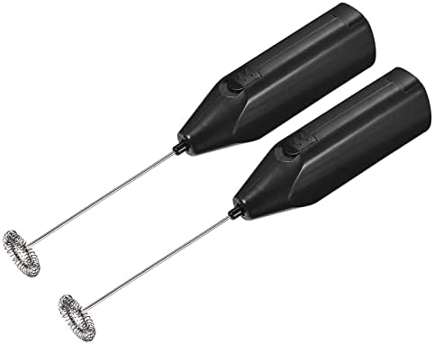MECCANIXITY Electric Tumbler Stirrer, Handheld Mini Mixer Battery Operated Stirring Mixing Black for DIY Glitter Tumbler Cup, Pack of 2