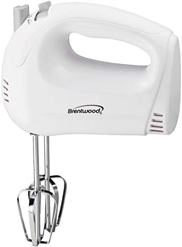 Brentwood HM-45 Electric Hand Mixer,Lightweight 5-Speed,White