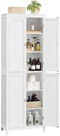 VASAGLE Tall Storage Cabinet, 4 Doors, 4 Adjustable Shelves, 66.9" H
