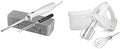 Hamilton Beach Electric Knife, White & 6-Speed Electric Hand Mixer with Whisk, Traditional Beaters, Snap-On Storage Case, White