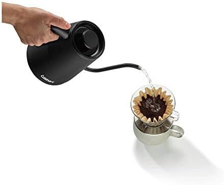 Cuisinart GK-1 Digital Goose Neck Kettle, Precision Gooseneck Spout Designed for Precise Pour Control that Holds 1-Liter, 1200-Watt Allows for Quick Heat Up, Stainless Steel,Black - Image 5