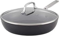 KitchenAid Induction Nonstick Frying Pan with Lid, 12.25-Inch, Matte Black