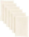 Solino Home 100% Pure Linen Dinner Napkins Ivory, Fete 20 x 20 in, Set of 6