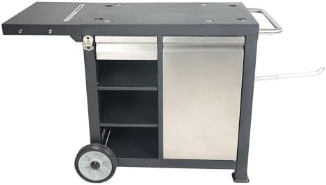 Razor Griddle 1-Burner Propane Gas Grill Griddle with Prep Cart, Black