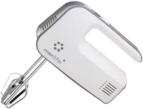 Max Life ML-6617 Electric Hand Mixer, 5 Speeds, White, Snap-On Storage Case