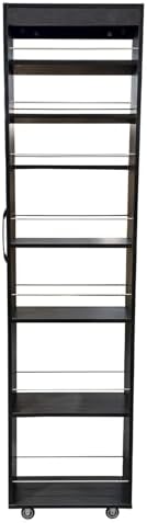 KEIKI 7 Tier Pull-Out Kitchen Pantry Storage Cabinet, Multi-Tier Single-Sided Open Shelf, Spice Rack Next to Fridge, Wood Hutch Food Pantries Cupboard for Coffee Bar, Dining Room, Narrow Spaces