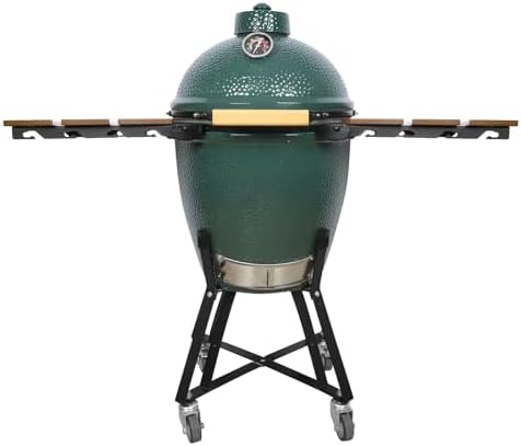 Heavy-Duty Rolling Cart Compatible with Large Big Green Egg Nest,Kamado Grill Nest, Locking Casters, Powder-Coated Steel Stand, Outdoor Green Egg Nest Grill Accessories with Easy Assembly