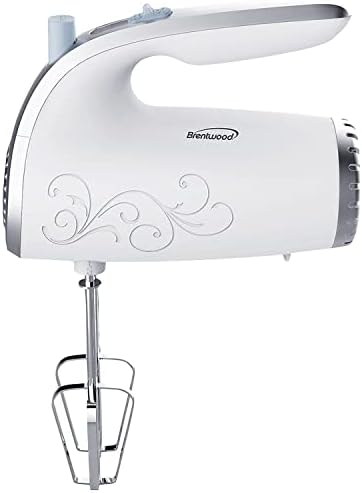 Brentwood Appliances HM-48W 5-Speed Hand Mixer, White