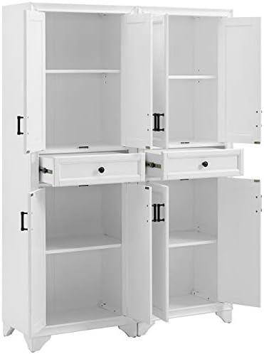 Crosley Furniture Tara 2-Piece Pantry Storage Cabinet Set