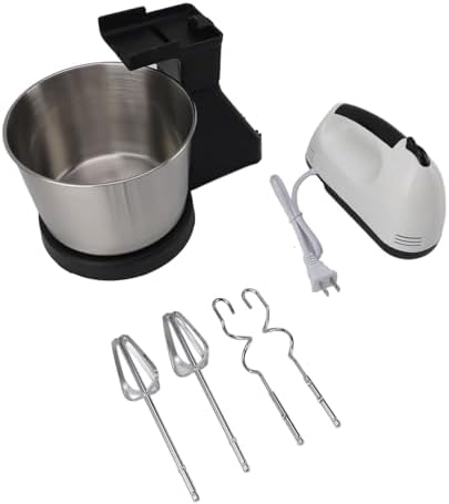 Electric Stand Mixer, 7 Speed Adjustment, 1.7L Stainless Steel Bowl, Multifunctional Handheld Blender with Dough Hook for Kitchen Use
