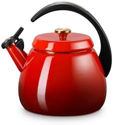 Le Creuset Enamel on Steel Cloche Kettle, 2.2 qt., Cerise/Gold - Image 2