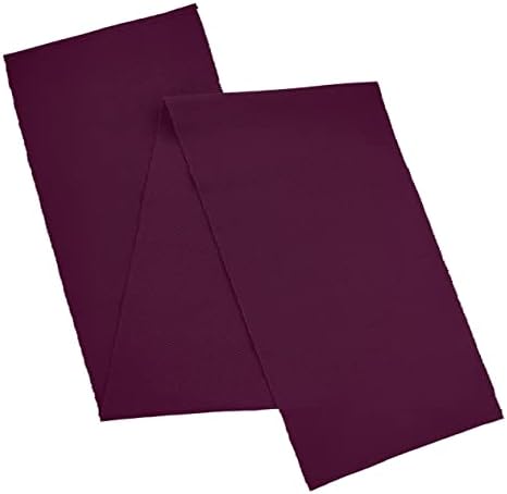 AVKA Studio 100% Cotton Ribbed Table Runner - Pack of 1-13 x 72 Inches - Wine - Dining Or Kitchen Table Runner Thick Construction for Everyday Use, Picnics, Outdoor Table, Parties, Wedding, etc