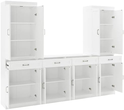 Crosley Furniture Stanton 3-Piece Pantry Storage Cabinet & Sideboard Set