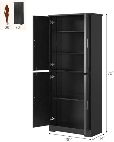 Garvee Kitchen Pantry Cabinet, 70 Inch Tall Storage Cabinet