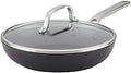 KitchenAid Hard-Anodized Induction Frying Pan with Lid, 10-Inch, Black