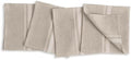 Solino Home 100% Linen Napkins, 20 x 20 in, White, French Stripe, Set of 4