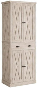 IRONCK Kitchen Pantry Storage Cabinet 72.6" H x 24" W, Rustic Maple