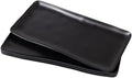Melamine Rectangular Serving Platters and Trays set, set of 4,14” x 7” Matte Black Party Platter for Serving Food, Salad, Cheese and Fruits, Dishwasher Safe Trays/Platters for Entertaining