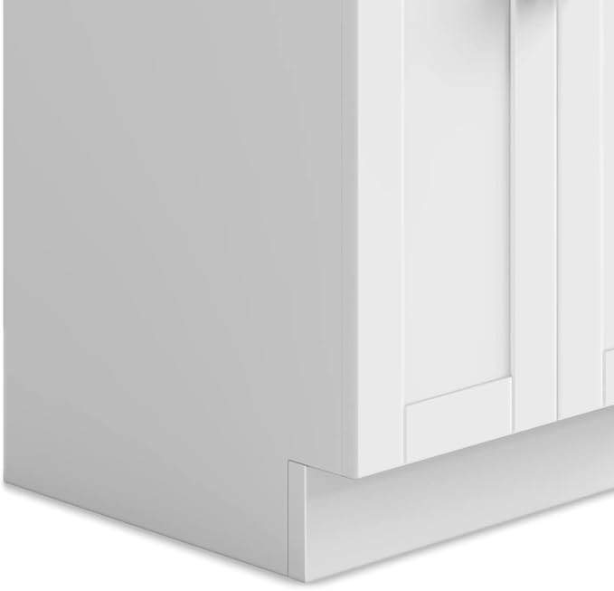 SIMPLIHOME Hennessy All-in-One 20 inch Wide Utility Sink and Laundry Cabinet in Pure White Finish, Transitional Stainless Steel Sink Cabinet for Laundry Rooms with High-Arch Chrome Faucet and Storage