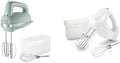 Hamilton Beach Vintage-Style 5-Speed 1.3 Amp Electric Hand Mixer with 6-Speed 250W Hand Mixer, Beaters, Whisk, Storage Case