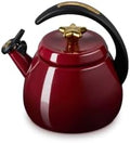 Le Creuset Enamel on Steel Cloche Kettle, 2.2 qt., Garnet/Gold Star by Unknown