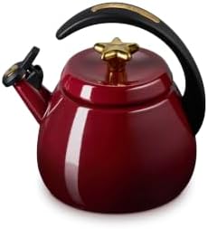 Le Creuset Enamel on Steel Cloche Kettle, 2.2 qt., Garnet/Gold Star by Unknown