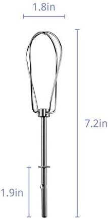 HKMPW Whisk Attachment for Hand Mixer and W10490648 Hand Mixer Turbo Beaters Kit for Blending Soups, Smoothies, Shakes, Egg Whites,Replaces KHM512BM KHMPW KHM2B-by MIFLUS