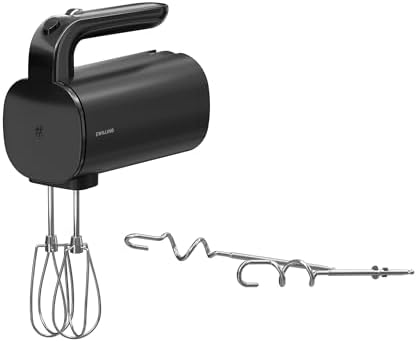 ZWILLING Xtend Cordless Hand Mixer Starter Set – Cordless 3-Speed Hand Mixer with Beaters, Dough Hooks, Battery Pack, Compact Charger, and USB-C Power Bank – Quiet Motor – LED Display