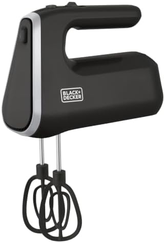 BLACK+DECKER Performance Helix 3.0 Hand Mixer, 350W, 5 Speeds, Black